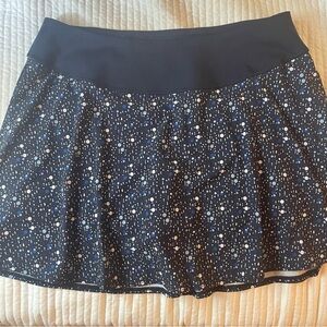 Puma Athletic Skort Blue Polka Dot Built In Shorts XL Skirt NWT